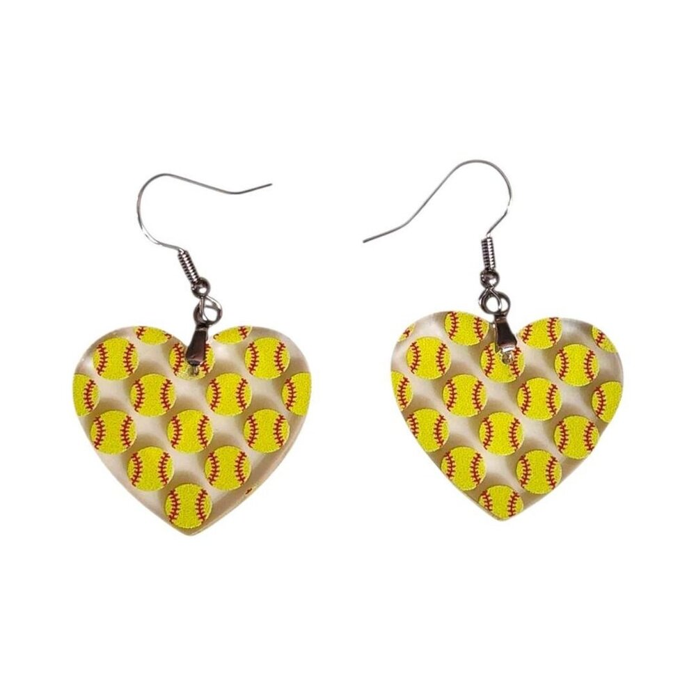 Game Day Love Acrylic Drop Earrings